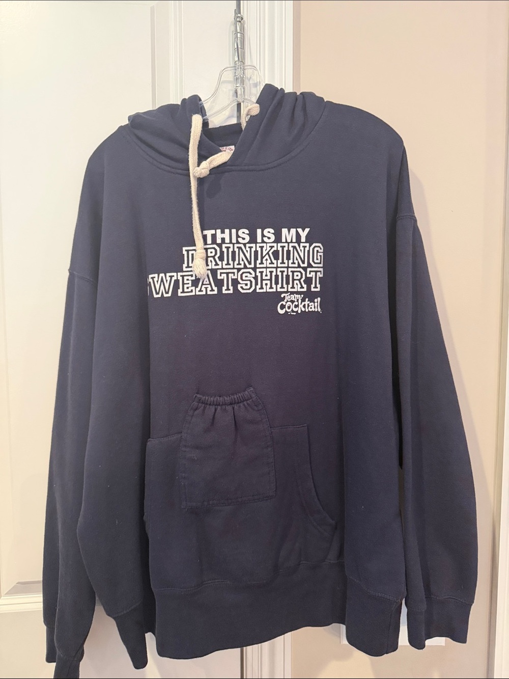 Navy 'This Is My Drinking Sweatshirt' Pullover Hoodie
